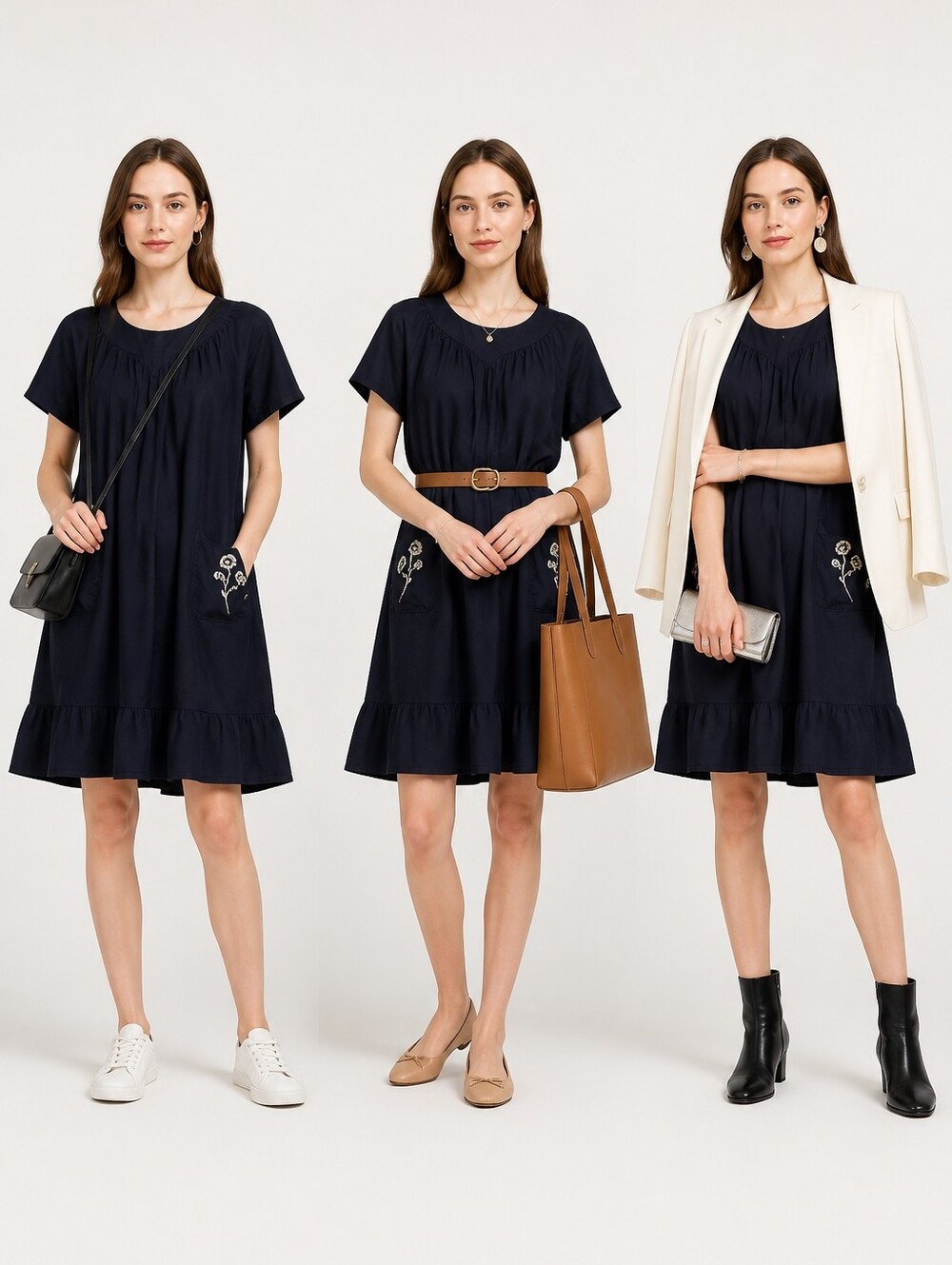 Essentials Navy Lightweight Top